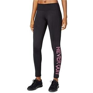 Ideology Womens Never Quit Graphic Athletic Leggings Size S